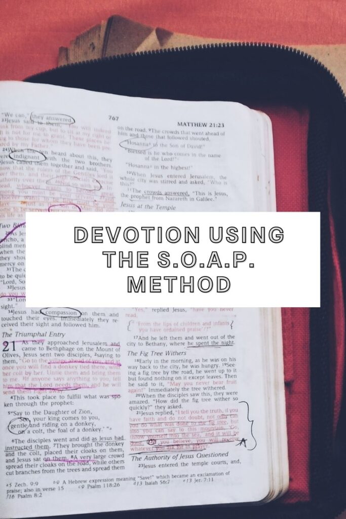 How to do devotion using the SOAP method