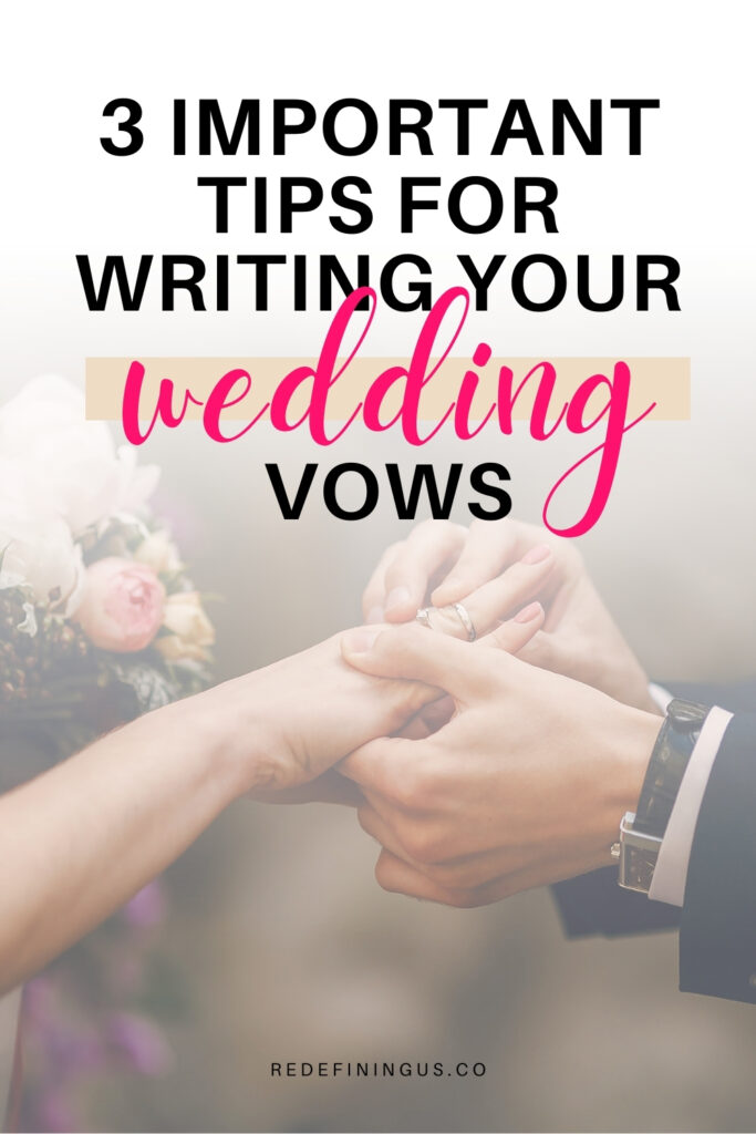 3 important tips for writing your wedding vows