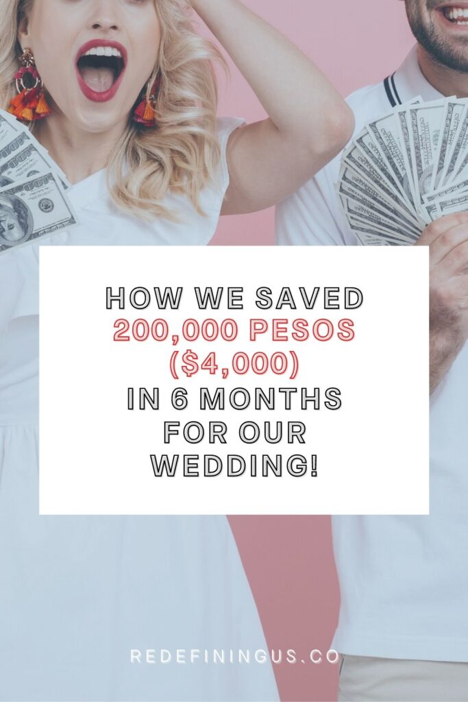 How to Save 200,000 pesos money for a wedding in 6 months